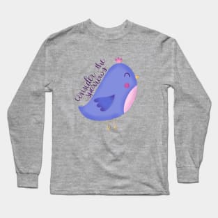 Consider the Sparrows Purple Bird Long Sleeve T-Shirt